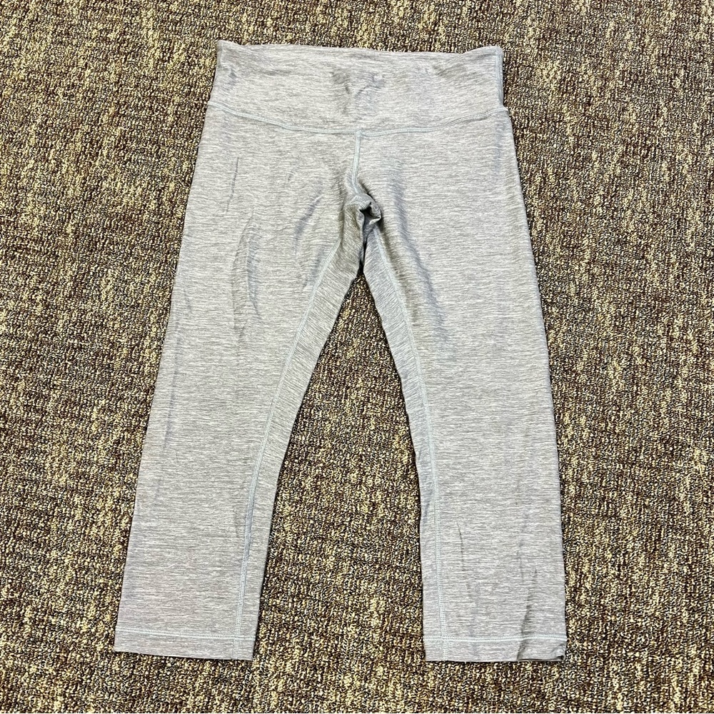 Lululemon Womens Mid-Rise Wunder Under Pant Leggings Heathered Slate Size 8